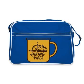 Logo Boussole Wanderlust Mug - Sac Retro - bleu/blanc - Devant