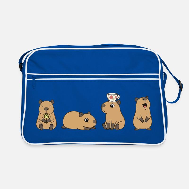 Capybara Tea Time Quartett Retro Tasche