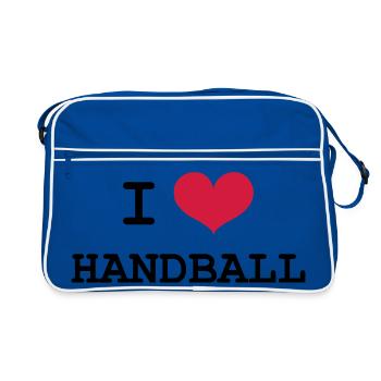 I Love Handball - Retro Bag - blue/white - Front