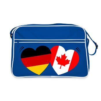 Heart Flags German-Canada - Retro Bag - blue/white - Front
