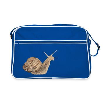 Escargot romain d'escargot - Sac Retro - bleu/blanc - Devant