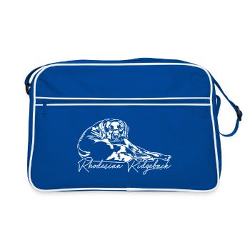 RHODESIAN RIDGEBACK Race de chiens Lionhound de Wilsign - Sac Retro - bleu/blanc - Devant