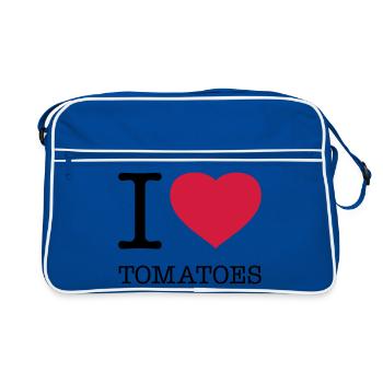 I LOVE TOMATOES Tomato - Retro Bag - blue/white - Front