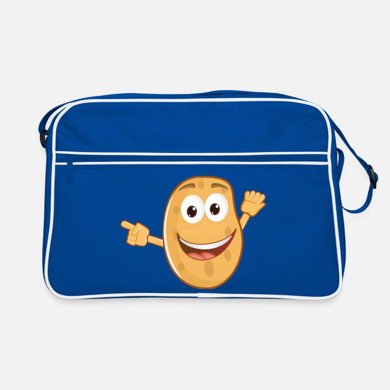 Kartoffel - Retro Tasche - Blau/Weiß