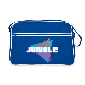 Jungle - Retro Tasche - Blau/Weiß - Vorne