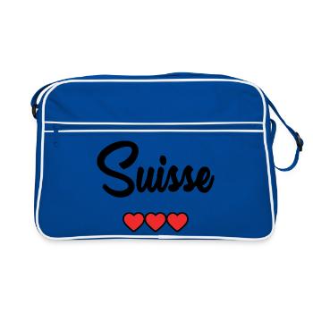 SUISSE - Sac Retro - bleu/blanc - Devant