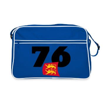 Seine-Maritime - Normandie - France - Sac Retro - bleu/blanc - Devant