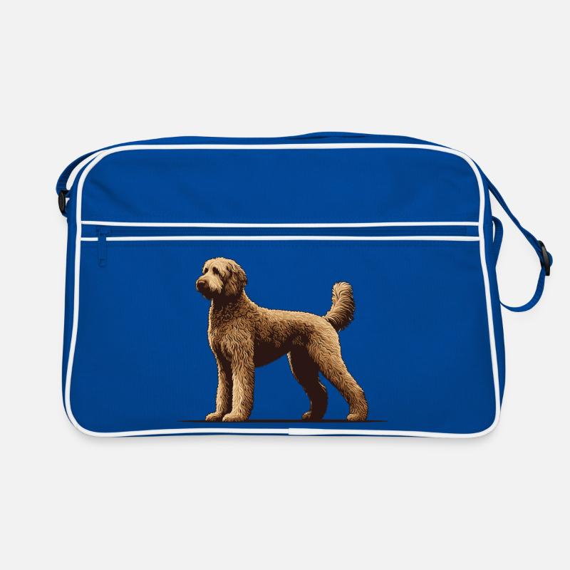 Labradoodle - Retro Tasche - Blau/Weiß