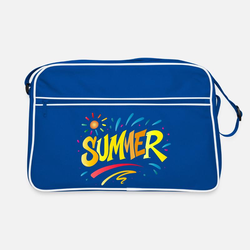 Summer Typo - Sommerdesign mit Splash-Elementen Retro Tasche