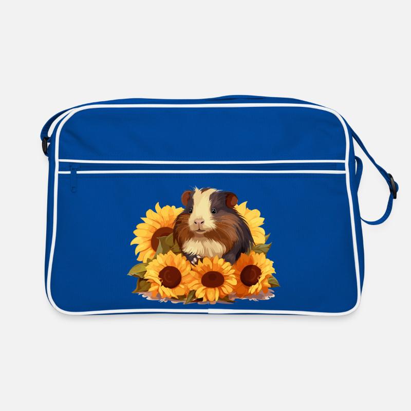 Cochon d’Inde mignon aux tournesols Sac Retro