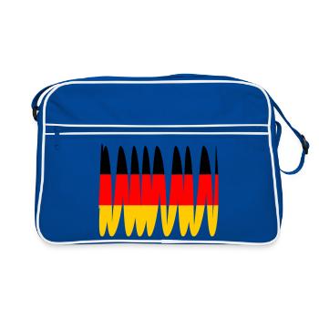 Drapeau de l’Allemagne - Sac Retro - bleu/blanc - Devant