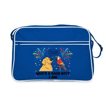 Who is a good boy ? - Retro Bag - blue/white - Front