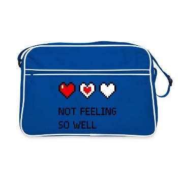 Cœur Pixel Trio - Sac Retro - bleu/blanc - Devant
