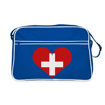 Swiss flag - Retro Bag - blue/white - Front