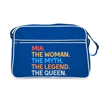 Mia The Woman The Myth The Legend The Queen - Retro Bag - blue/white - Front