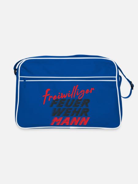 Fireman - Retro Bag - blue/white - Front