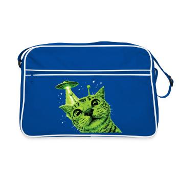OVNI Alien Cat - Sac Retro - bleu/blanc - Devant