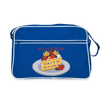 Kuchenjäger Obstkuchen Slice - Retro Tasche - Blau/Weiß - Vorne