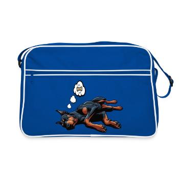 Doberman Doberman Propriétaire Doberman Lovers - Sac Retro - bleu/blanc - Devant