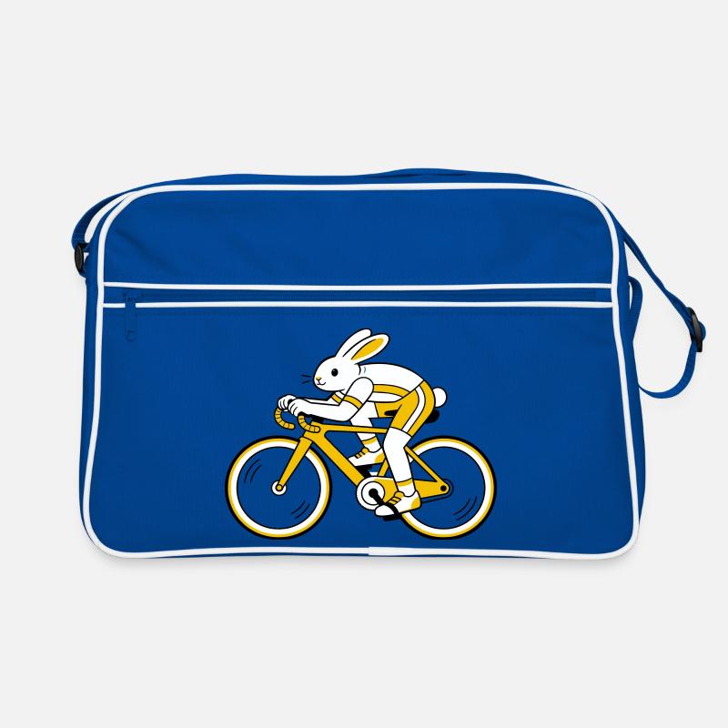 hare on a racing bike Retro Bag