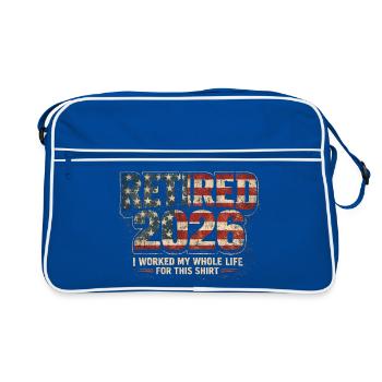 Pension 2026 – c’est ce à quoi je me prépare toute ma vie - Sac Retro - bleu/blanc - Devant