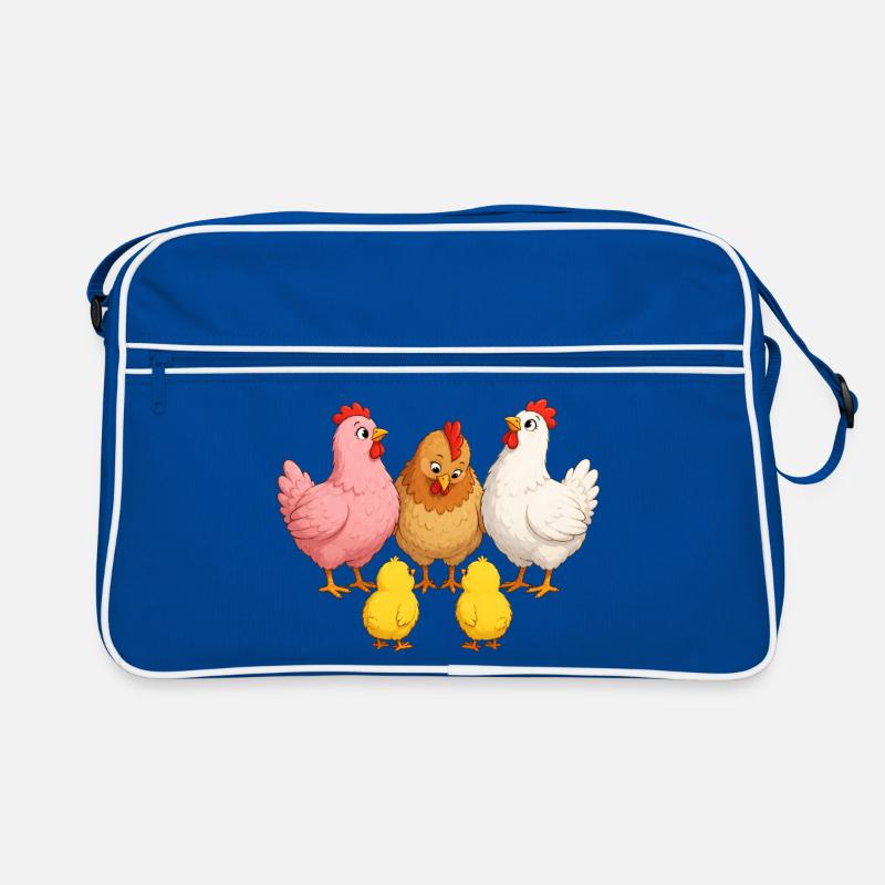 Chickens with chicks Retro Bag