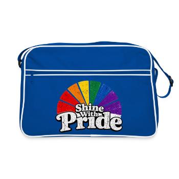 Déclaration LGBTQ Shine With Pride Rétro CSD Fan - Sac Retro - bleu/blanc - Devant
