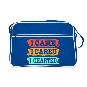 Notfall Krankenschwester Ambulanz - Retro Tasche - Blau/Weiß - Vorne