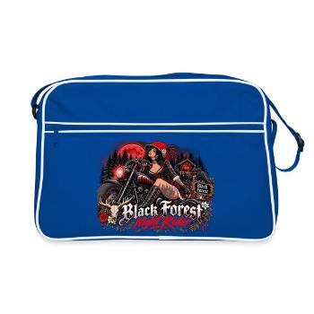  Black Forest Night Rider Motorrad Biker - Retro Tasche - Blau/Weiß - Vorne