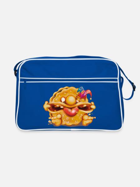 Scherzkeks - Retro Tasche - Blau/Weiß