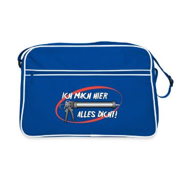 Silikon - Retro Tasche - Blau/Weiß - Vorne