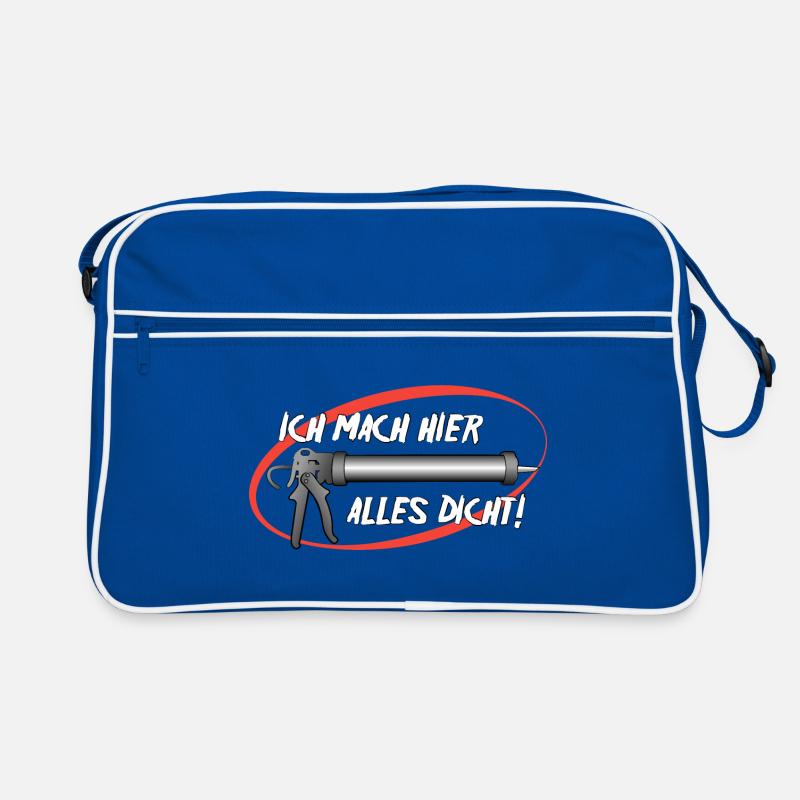 Silikon - Retro Tasche - Blau/Weiß