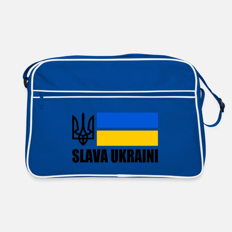 Ukraine - Retro Tasche - Blau/Weiß