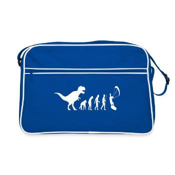 Evolution Kitesurfing Kiten Kite Surf mit T-Rex 2 - Retro Tasche - Blau/Weiß - Vorne