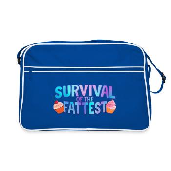 Survival of the Fattest - Retro Bag - blue/white - Front