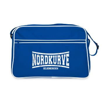 Idée cadeau Nordkurve Gelsenkirchen - Sac Retro - bleu/blanc - Devant