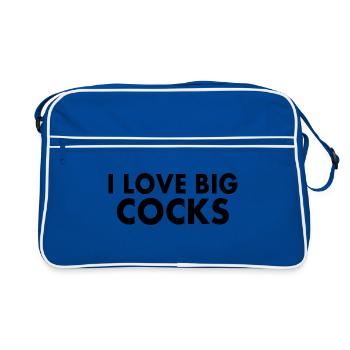 I love big cock - Sac Retro - bleu/blanc - Devant