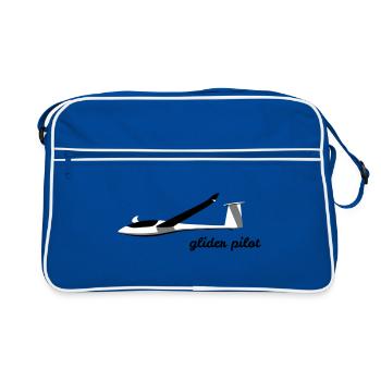 Glider Gliding Glider Glider Pilot Pilot - Retro Bag - blue/white - Front