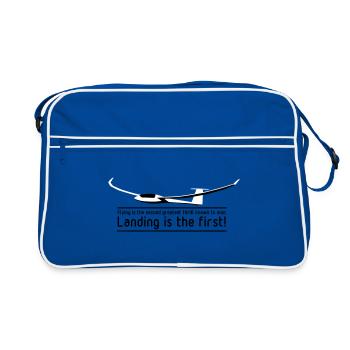 Glider Glider Glider Pilot Pilot - Retro Bag - blue/white - Front