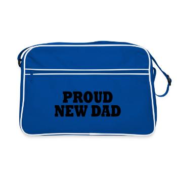 Proud new dad - Retro Bag - blue/white - Front