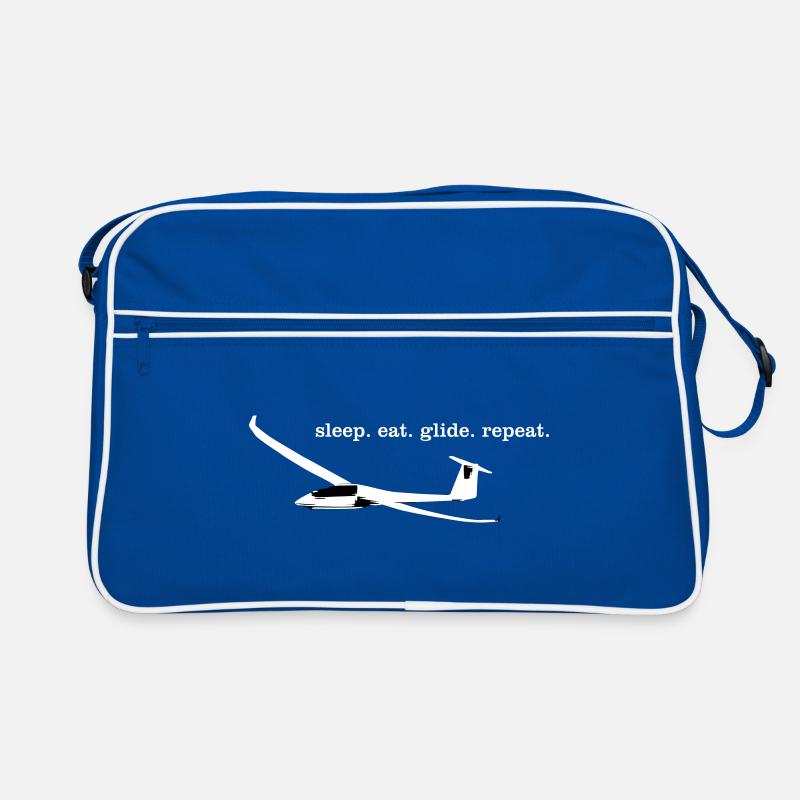Glider Glider Gliding Glider Pilot - Retro Bag - blue/white