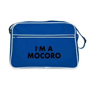 I'm a mocoro - Retro Tasche - Blau/Weiß - Vorne