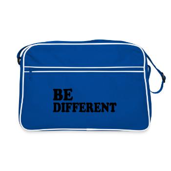 Be different - Retro Tasche - Blau/Weiß - Vorne