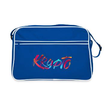 Krypto / Crypto - Retro Tasche - Blau/Weiß - Vorne
