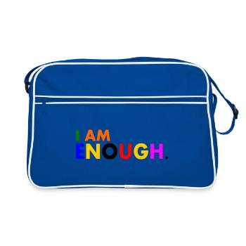 I am enough - Sac Retro - bleu/blanc - Devant