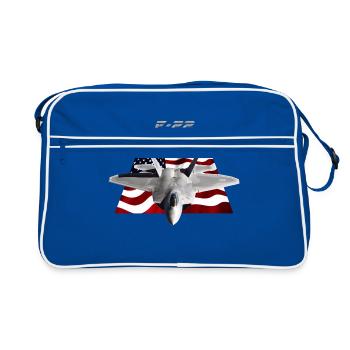F-22 Raptor Jet - Sac Retro - bleu/blanc - Devant