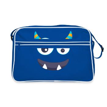 Monstre carnaval face carnaval bande dessinée - Sac Retro - bleu/blanc - Devant