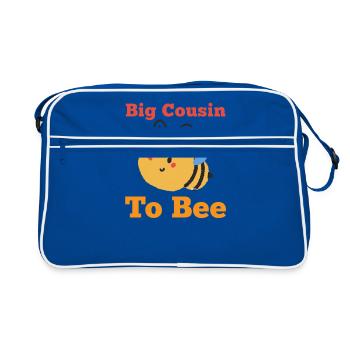 Großer Cousin Big Cousin to Bee Biene - Retro Tasche - Blau/Weiß - Vorne