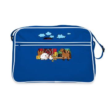 ferme Animaux Tracteur tracteur tracteur - Sac Retro - bleu/blanc - Devant
