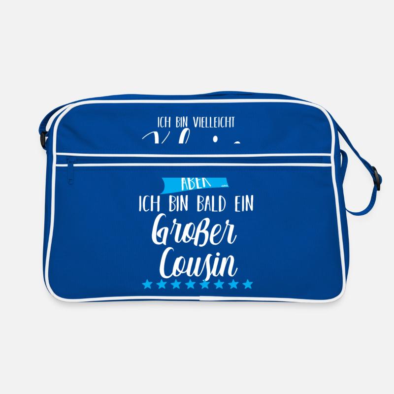 Werdender Großer Cousin Süß Spruch Retro Tasche
